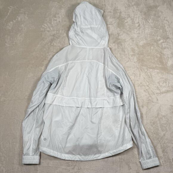 Lululemon Hood Lite Jacket In Light Vapor Size 6 Windbreaker Packable Run - Picture 4 of 8